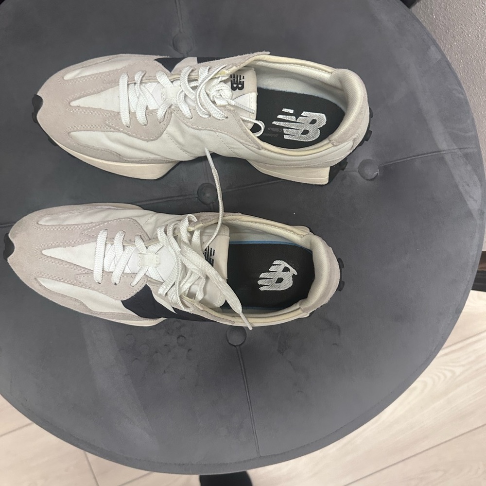New Balance Cream, Black and White Sneakers